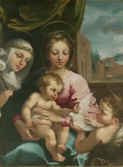 Rutilio Manetti Virgin and Child with the Young Saint John the Baptist and Saint Catherine of Siena china oil painting image